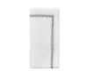 Filament Napkin in White, Silver & Gunmetal by Kim Seybert at Fig Linens and Home