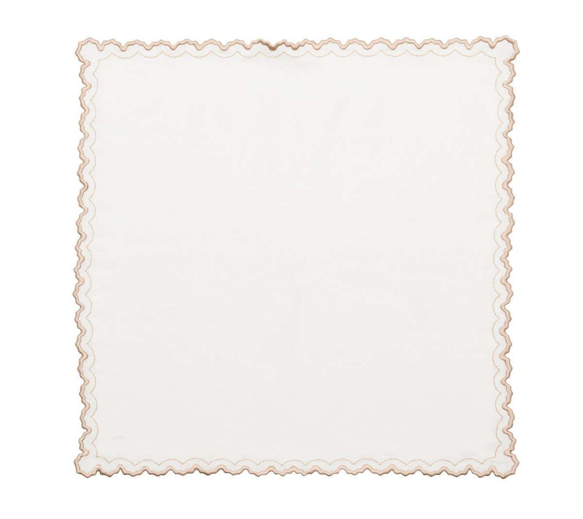 Kim Seybert Arches Napkins in White & Natural Set of 4 by Kim Seybert - White/Natural Napkins Set of 4 - 21"L x 21"W x 0.1"H at FIG LINENS AND HOME - 4