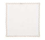 Kim Seybert Arches Napkins in White & Natural Set of 4 by Kim Seybert - White/Natural Napkins Set of 4 - 21"L x 21"W x 0.1"H at FIG LINENS AND HOME - 4
