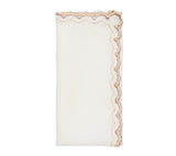 Kim Seybert Arches Napkins in White & Natural Set of 4 by Kim Seybert - White/Natural Napkins Set of 4 - 21"L x 21"W x 0.1"H at FIG LINENS AND HOME - 1