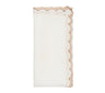 Kim Seybert Arches Napkins in White & Natural Set of 4 by Kim Seybert - White/Natural Napkins Set of 4 - 21"L x 21"W x 0.1"H at FIG LINENS AND HOME - 1