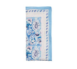 Mira Napkin Lilac & Blue by Kim Seybert | Fig Linens and Home - Folded View 1