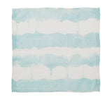 Kim Seybert Watercolor Stripe Napkins in White & Seafoam Set of 4 by Kim Seybert - White/Seafoam 21"L x 21"W x 0.1"H Napkin - Set of 4 at FIG LINENS AND HOME - 2
