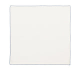 Kim Seybert Casbah Napkins Set of 4 White & Blue by Kim Seybert - White/Blue Set of 4 Napkins - 21"L x 21"W x 0.1"H at FIG LINENS AND HOME - 3