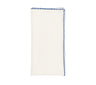 Kim Seybert Casbah Napkins Set of 4 White & Blue by Kim Seybert - White/Blue Set of 4 Napkins - 21"L x 21"W x 0.1"H at FIG LINENS AND HOME - 1