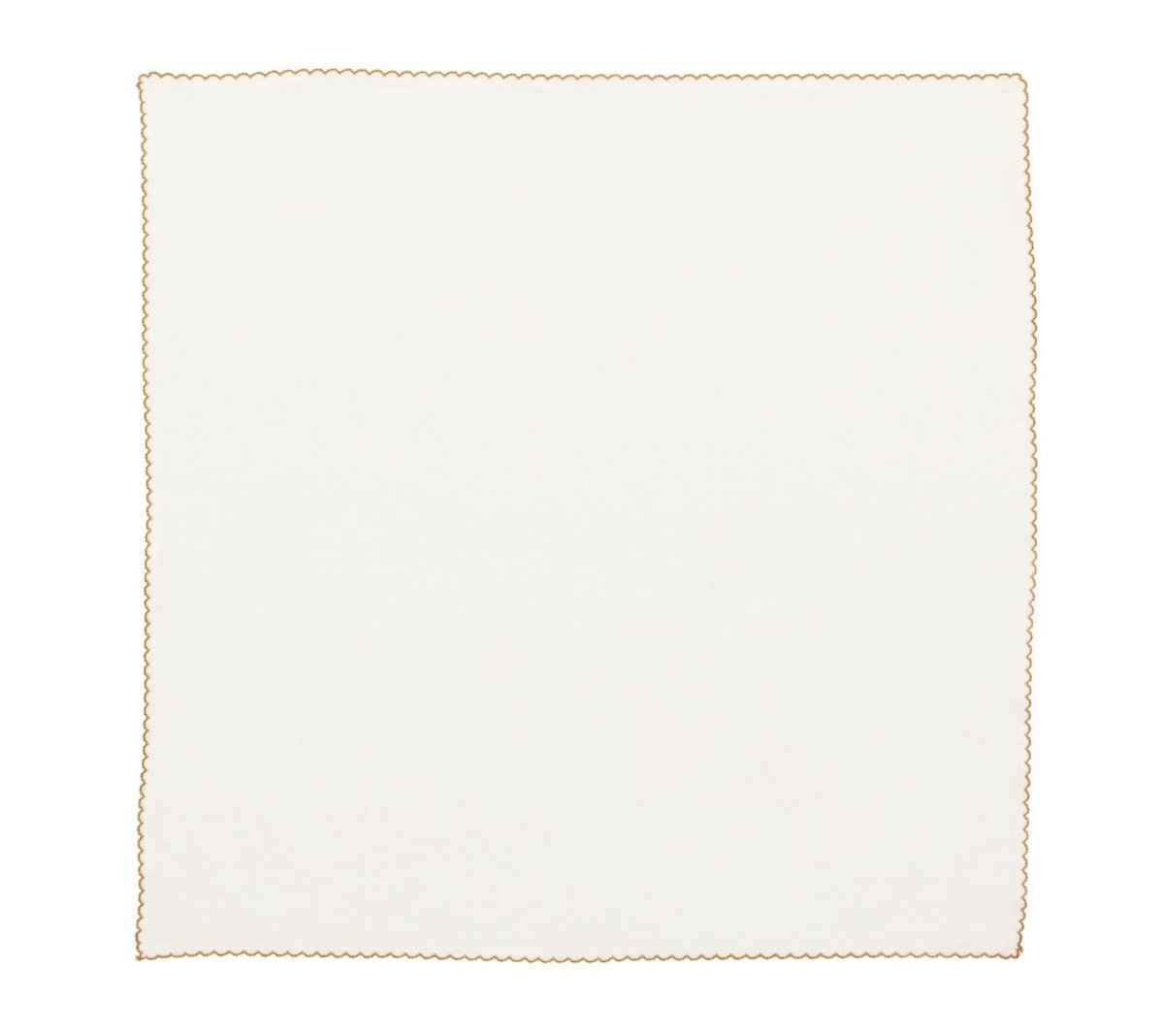 Kim Seybert Casbah Napkins Set of 4 White & Natural by Kim Seybert - White/Natural Set of 4 Napkins - 21"L x 21"W x 0.1"H at FIG LINENS AND HOME - 3