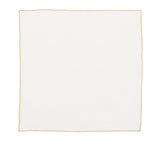Kim Seybert Casbah Napkins Set of 4 White & Natural by Kim Seybert - White/Natural Set of 4 Napkins - 21"L x 21"W x 0.1"H at FIG LINENS AND HOME - 3