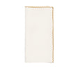 Kim Seybert Casbah Napkins Set of 4 White & Natural by Kim Seybert - White/Natural Set of 4 Napkins - 21"L x 21"W x 0.1"H at FIG LINENS AND HOME - 1