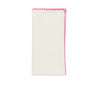 Kim Seybert Casbah Napkins Set of 4 White & Pink by Kim Seybert - White/Pink Set of 4 Napkins - 21"L x 21"W x 0.1"H at FIG LINENS AND HOME - 1