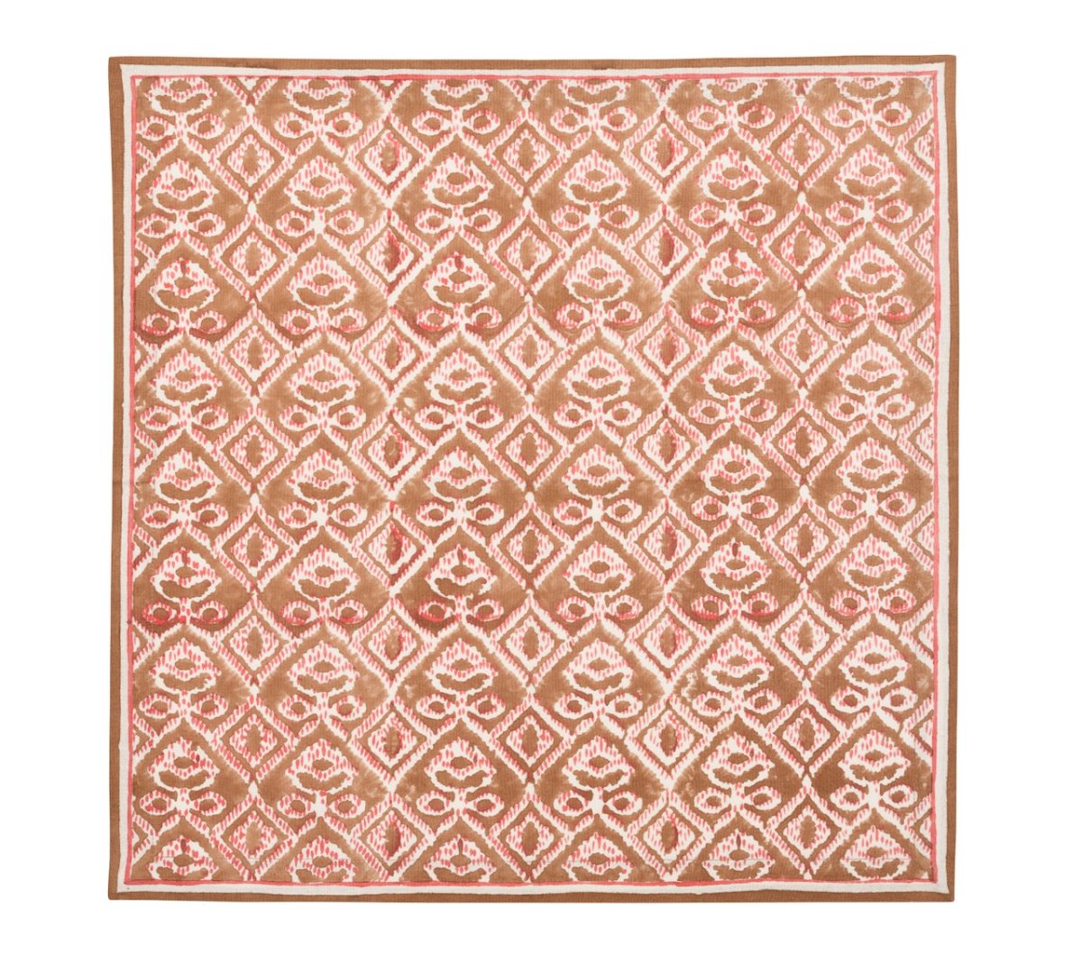 Kim Seybert Alfresco Napkins Set of 4 in Brown & Orange by Kim Seybert - Brown/Orange Napkins Set of 4 - 21"L x 21"W x 0.1"H at FIG LINENS AND HOME - 3