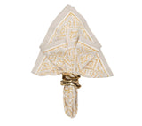 Kim Seybert Alfresco Napkins Set of 4 in Natural & Gray by Kim Seybert - Natural/Gray Napkins Set of 4 - 21"L x 21"W x 0.1"H at FIG LINENS AND HOME - 2