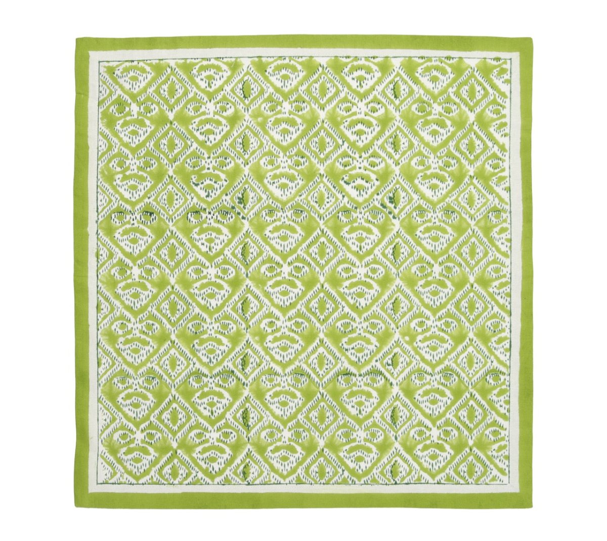 Kim Seybert Alfresco Napkins Set of 4 in Olive & Green by Kim Seybert - Olive/Green Napkins Set of 4 - 21"L x 21"W x 0.1"H at FIG LINENS AND HOME - 3