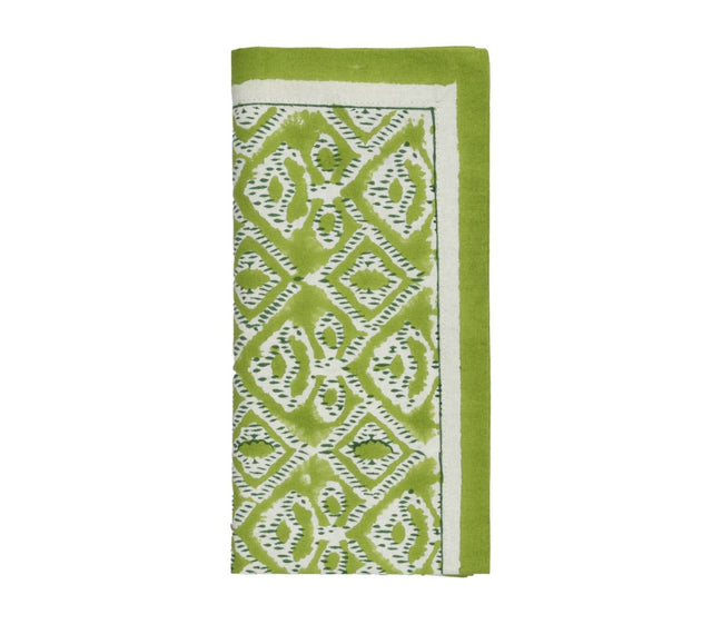 Kim Seybert Alfresco Napkins Set of 4 in Olive & Green by Kim Seybert - Olive/Green Napkins Set of 4 - 21"L x 21"W x 0.1"H at FIG LINENS AND HOME - 1