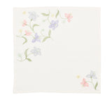 Kim Seybert Vista Napkins in White & Multi by Kim Seybert - White/Multi Set of 4 Napkins - 21"L x 21"W x 0.1"H at FIG LINENS AND HOME - 4