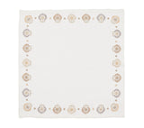 Carnation Napkin in White, Natural & Gray by Kim Seybert