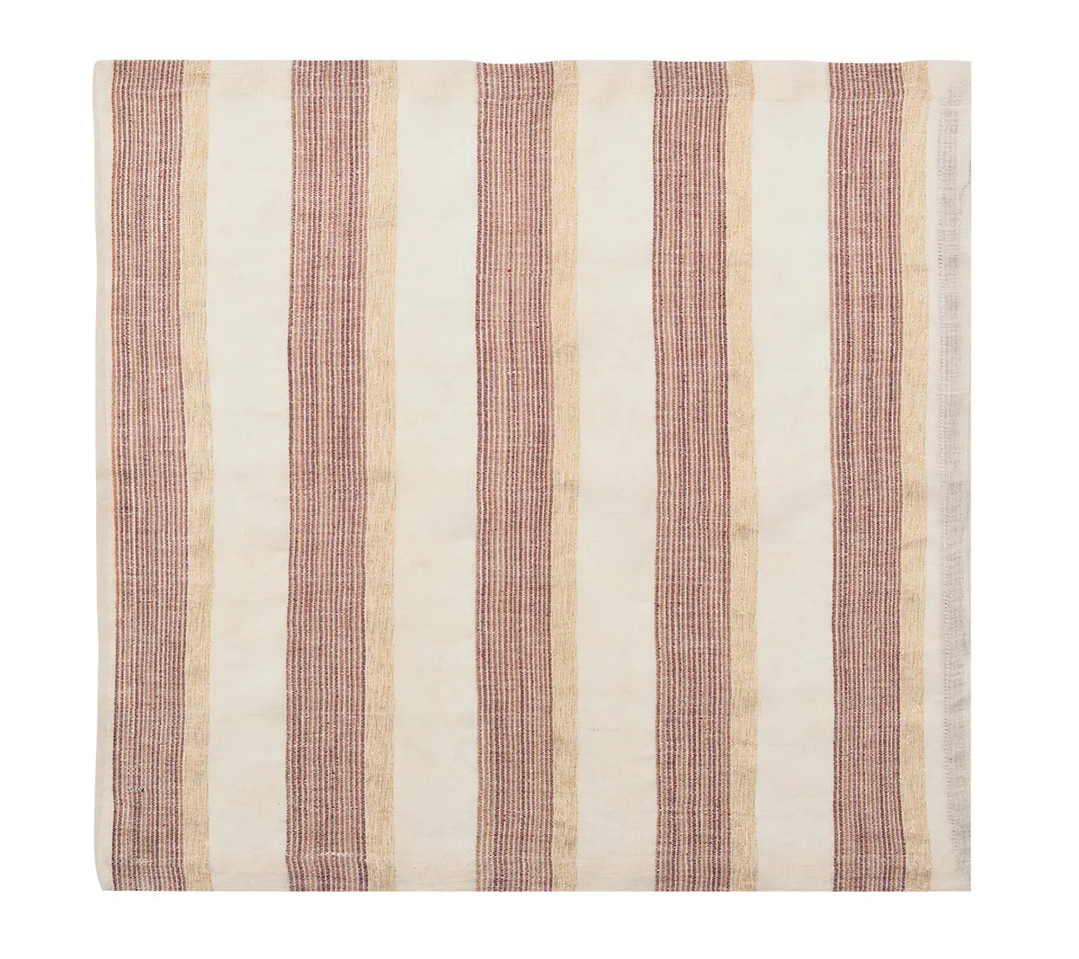 Broad Stripe Brown/White Napkin Detail 5 | Kim Seybert at Fig Linens and Home