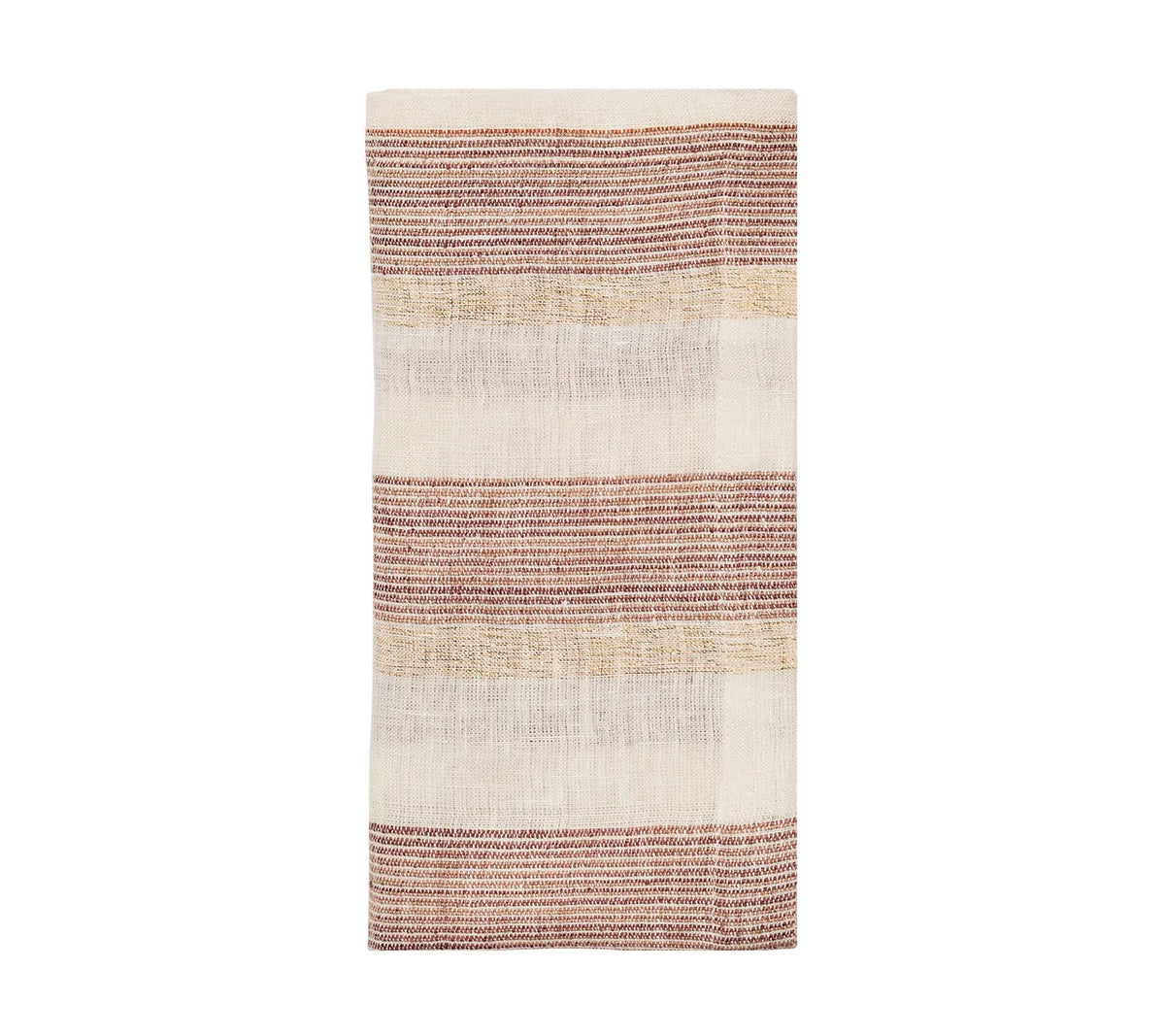 Broad Stripe Brown/White Napkin | Kim Seybert at Fig Linens and Home
