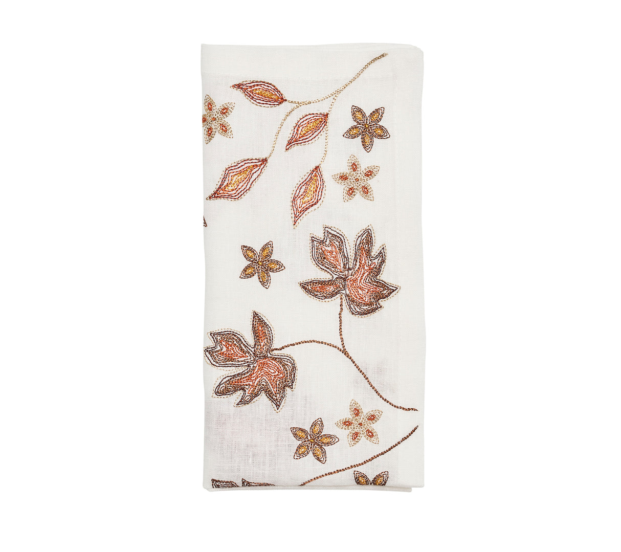Maple Hues Napkin in White & Multi, Set of 4 Kim Seybert