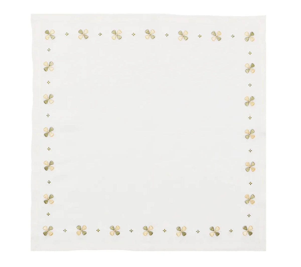 Clover White/Sage Napkin Detail 3 | Kim Seybert at Fig Linens and Home