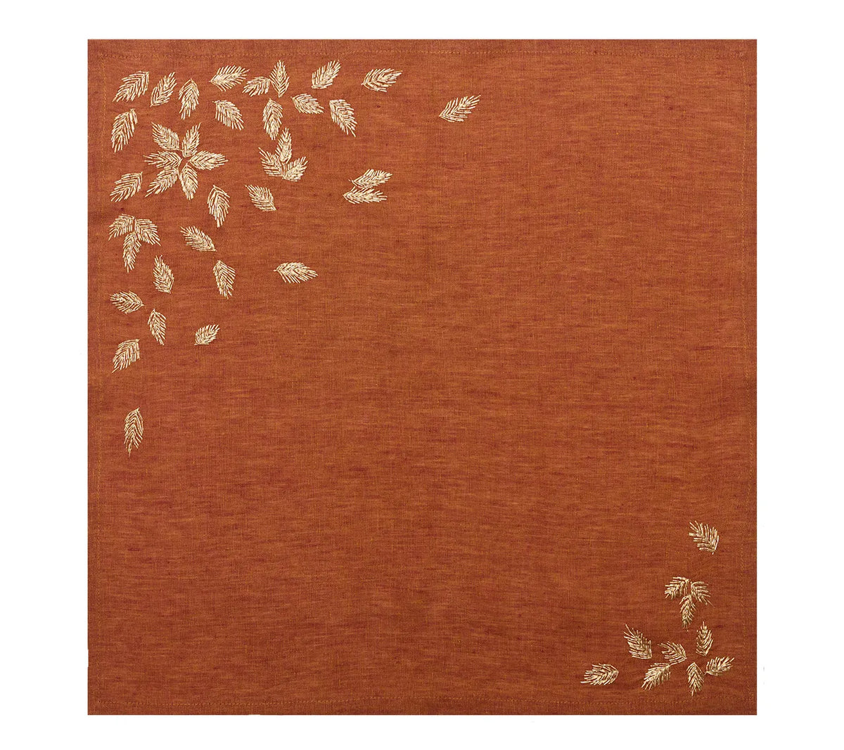 Gilded Breeze Rust/Gold Napkin Detail 5 | Kim Seybert at Fig Linens and Home