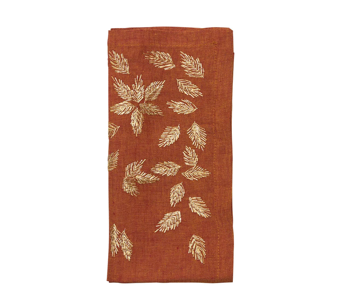 Gilded Breeze Rust/Gold Napkin | Kim Seybert at Fig Linens and Home