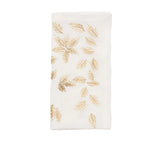 Gilded Breeze White/Gold Napkin | Kim Seybert at Fig Linens and Home