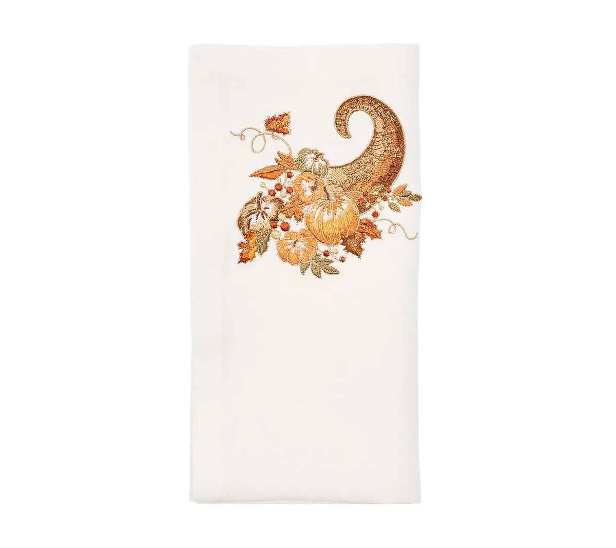 Cornucopia White/Multi Napkin | Kim Seybert at Fig Linens and Home