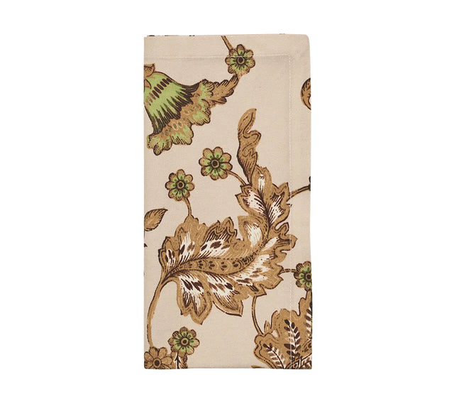 Paisley Vine Beige/Multi Napkin | Kim Seybert at Fig Linens and Home