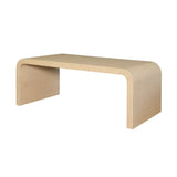 Newbury Natural Grasscloth Waterfall Coffee Table by Worlds Away at Fig Linens and Home - Angle View
