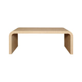 Worlds Away Newbury Natural Grasscloth Waterfall Coffee Table at Fig Linens and Home - Front or Back