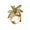 Palm Coast Napkin Ring in Green & Gold, Set of 4 in a Gift Box by Kim Seybert at Fig Linens and Home