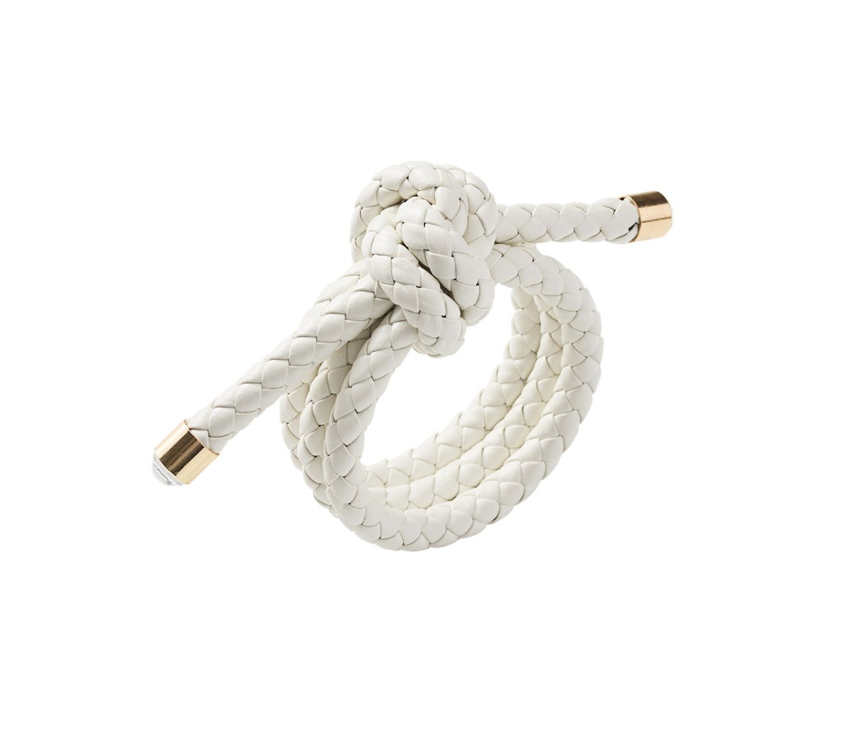 Kim Seybert Table - Rope Knot White Napkin Rings at Fig Linens and Home 1