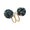 Kim Seybert Casbah Napkin Rings Set of 4 in Natural & Blue by Kim Seybert - Natural/Blue Set of 4 Napkin Rings - 2.1"L x 4"W x 2.8"H at FIG LINENS AND HOME - 2