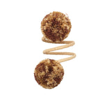 Kim Seybert Casbah Napkin Rings Set of 4 in Natural & Brown by Kim Seybert - Natural/Brown Set of 4 Napkin Rings - 2.1"L x 4"W x 2.8"H at FIG LINENS AND HOME - 1