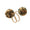 Kim Seybert Casbah Napkin Rings Set of 4 in Natural & Green by Kim Seybert - Natural/Green Set of 4 Napkin Rings - 2.1"L x 4"W x 2.8"H at FIG LINENS AND HOME - 2