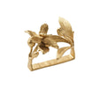 Kim Seybert Orchid Napkin Rings Set of 4 in Gold by Kim Seybert - Gold Set of 4 Napkin Rings - 3.25" L x 2.25" W x 2.3" H at FIG LINENS AND HOME - 1