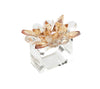 Spectra Napkin Ring in Champange & Crystal, Set of 4 in a Gift Box