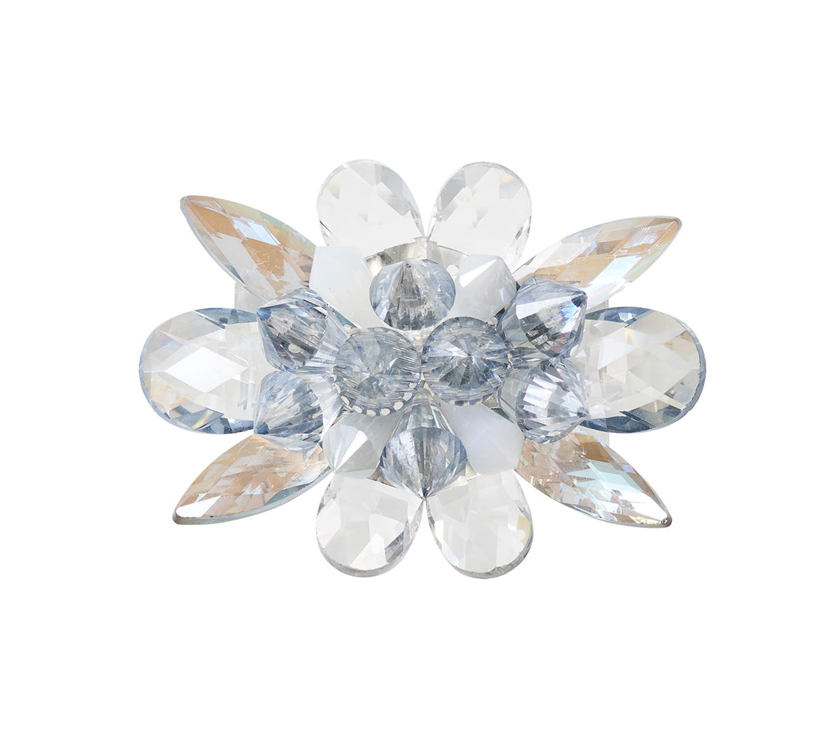Spectra Napkin Ring in Glacier Blue, Set of 4 in a Gift Box