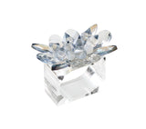 Spectra Napkin Ring in Glacier Blue, Set of 4 in a Gift Box