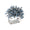 Brilliant Napkin Ring in Midnight & Silver by Kim Seybert at Fig Linens and Home