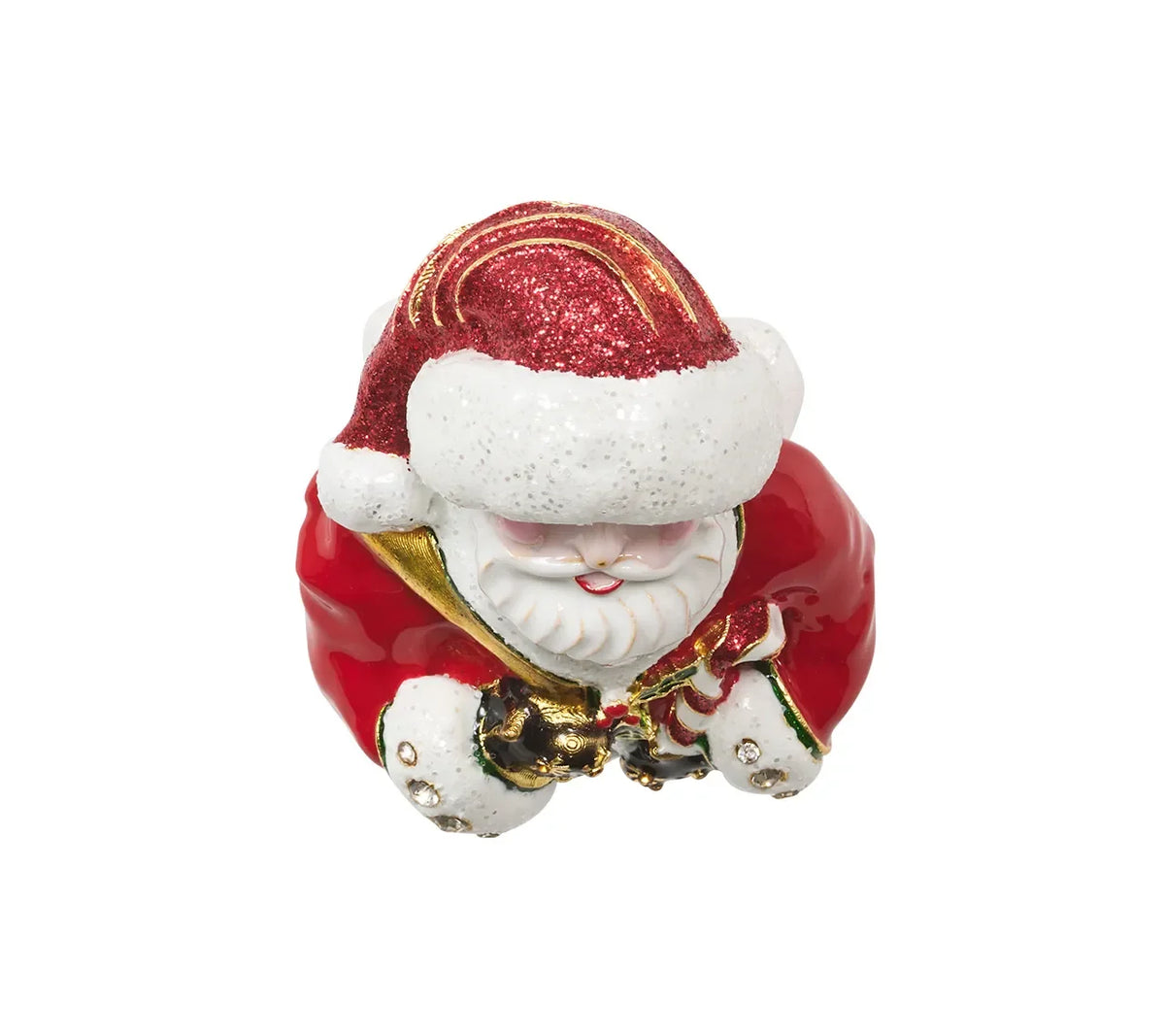 Santa Red/White Napkin Ring Detail 5 | Kim Seybert at Fig Linens and Home