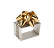 Holiday Bow Gold/Silver Napkin Ring | Kim Seybert at Fig Linens and Home