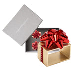 Holiday Bow Red/Gold Napkin Ring Detail 6 | Kim Seybert at Fig Linens and Home