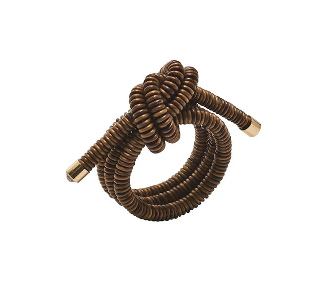 Coil Brown Napkin Ring | Kim Seybert at Fig Linens and Home