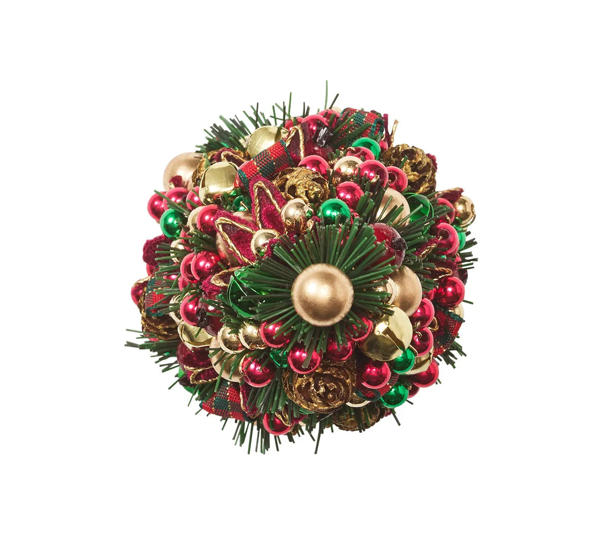 Tinsel Tree Red/Green/Gold Napkin Ring Detail 5 | Kim Seybert at Fig Linens and Home