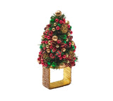 Tinsel Tree Red/Green/Gold Napkin Ring | Kim Seybert at Fig Linens and Home