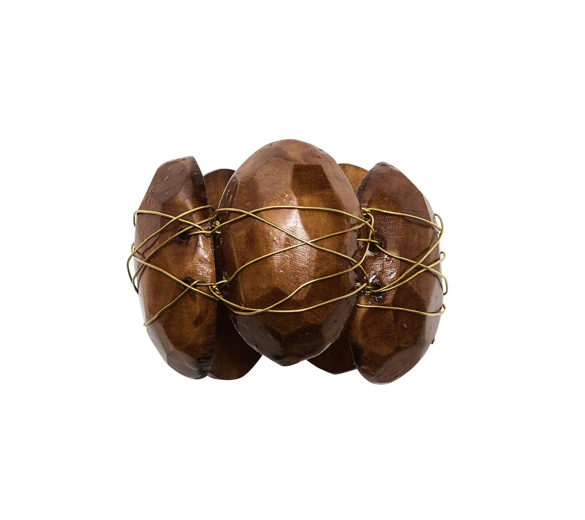 Burl Brown Napkin Ring Detail 7 | Kim Seybert at Fig Linens and Home