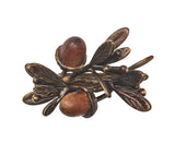 Acorn Brown/Gold Napkin Ring Detail 3 | Kim Seybert at Fig Linens and Home
