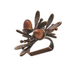 Acorn Brown/Gold Napkin Ring | Kim Seybert at Fig Linens and Home