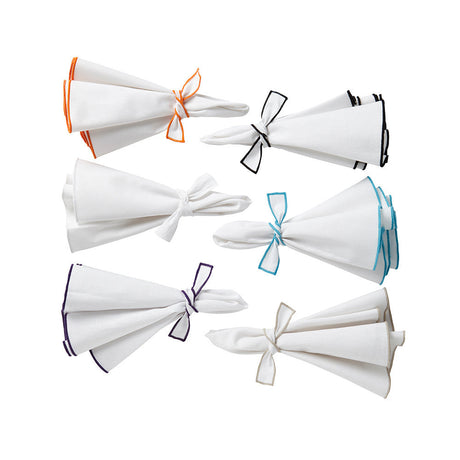 Napa White & Olive Napkin Lifestyle | Mode Living at Fig Linens and Home